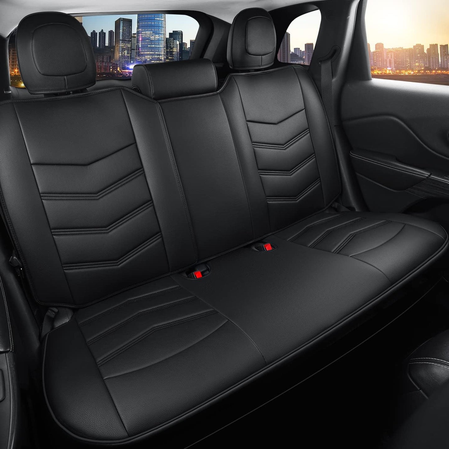 Jeep Cherokee Custom Seat Covers Fit 2014 2015 2016 2017 2018 2019 2020 2021 2022 2023 2024 years Cushions with Waterproof Faux Leather Car Accessories