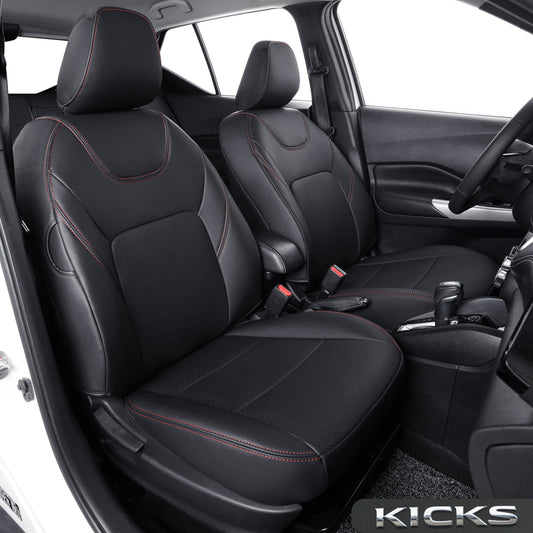 Nissan Kicks Seat Covers Custom,Fit 2018-2024 Kicks Seat Covers SV,SR,S,Front Set,Full Set,  Waterproof artificial leather seat cover