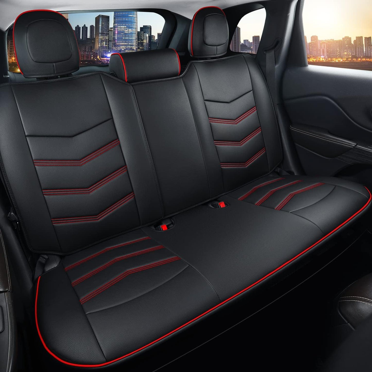 Jeep Cherokee Custom Seat Covers Fit 2014 2015 2016 2017 2018 2019 2020 2021 2022 2023 2024 years Cushions with Waterproof Faux Leather Car Accessories